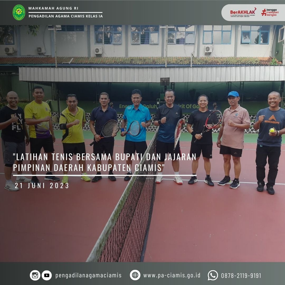 latihan tenis bersama bupati 210623